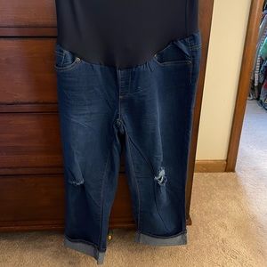Maternity Large crop jeans